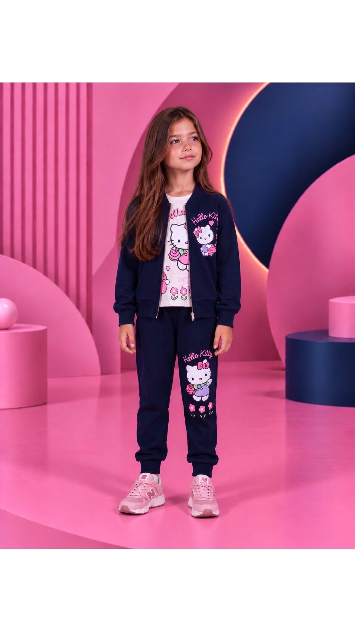 3-jų dalių ,,Hello Kitty” komplektukas (tamsiai mėlynas) 3-jų dalių ,,Hello Kitty” komplektukas (tamsiai mėlynas)