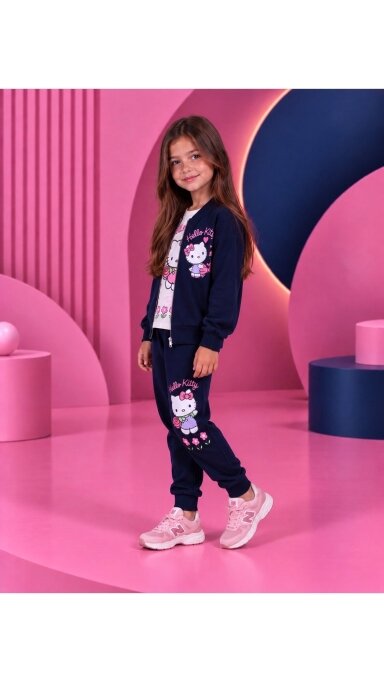 3-jų dalių ,,Hello Kitty” komplektukas (tamsiai mėlynas) 3-jų dalių ,,Hello Kitty” komplektukas (tamsiai mėlynas)