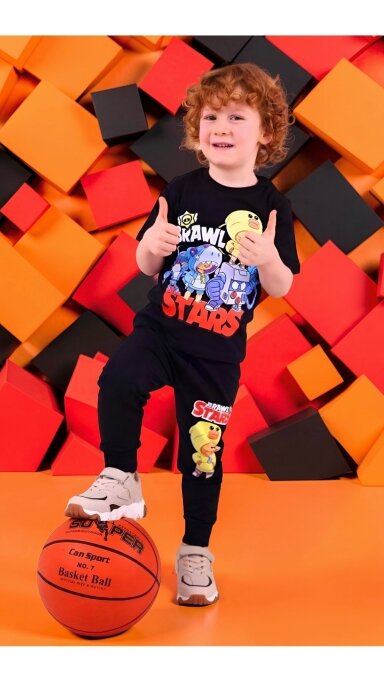 Juodas ,,BRAWL STARS” komplektukas Juodas ,,BRAWL STARS” komplektukas
