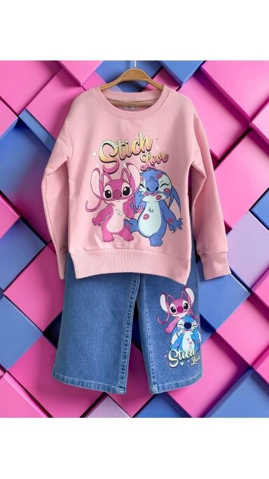 ,,Stich” džinsų komplektukas mergaitei ,,Stich” džinsų komplektukas mergaitei