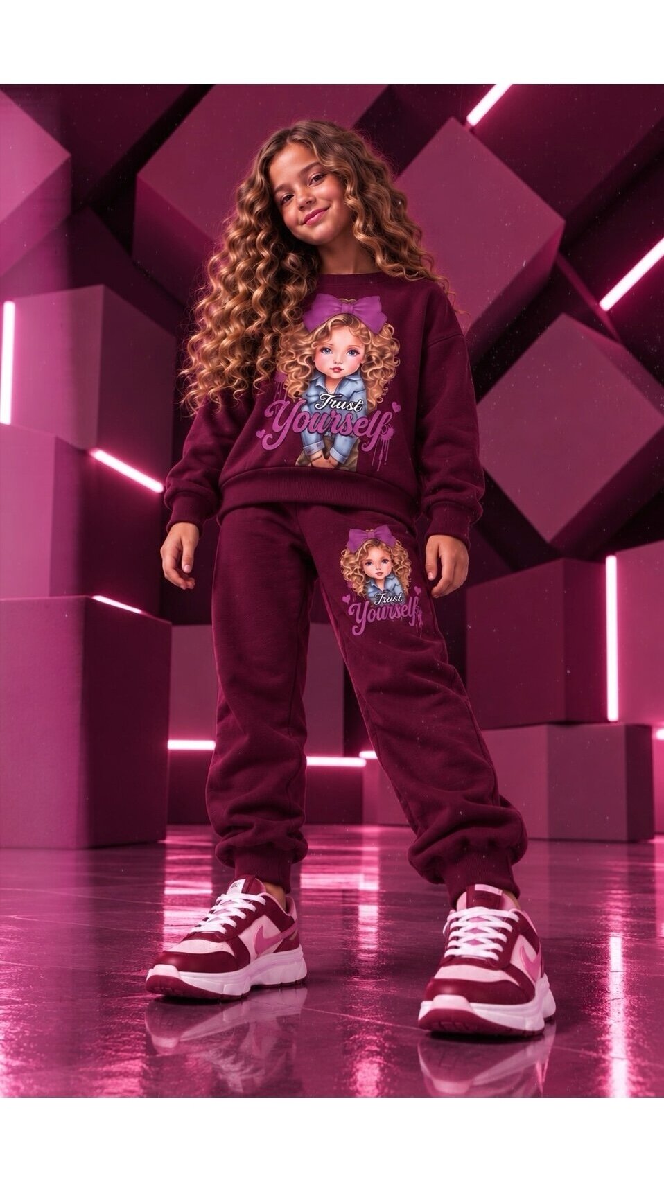 Bordo  ,,Girls” komplektukas (su pūkeliu) 3