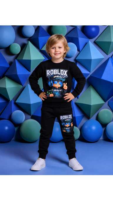 Juodas ,,Roblox” komplektukas Juodas ,,Roblox” komplektukas