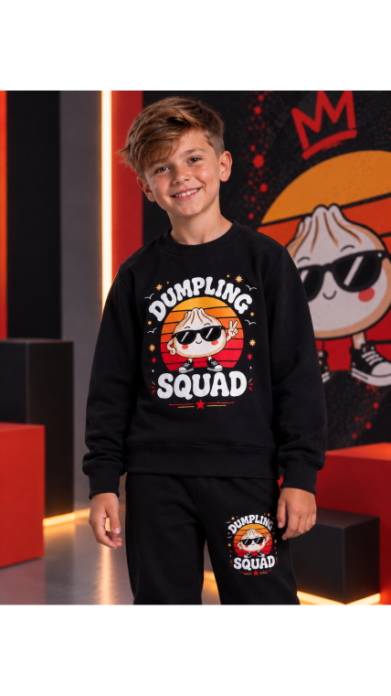 Juodas ,,Dumpling Squad” komplektukas 2 Juodas ,,Dumpling Squad” komplektukas 2