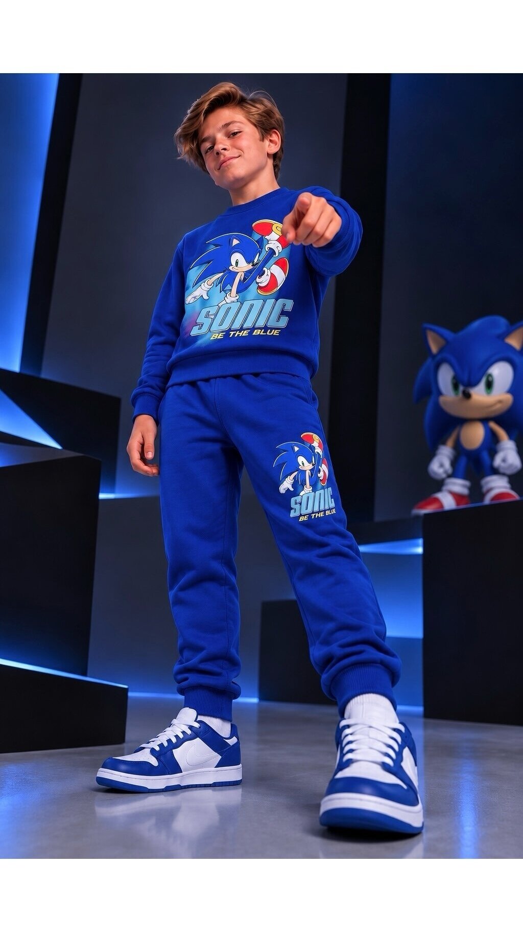 Mėlynas ,,Sonic” komplektukas