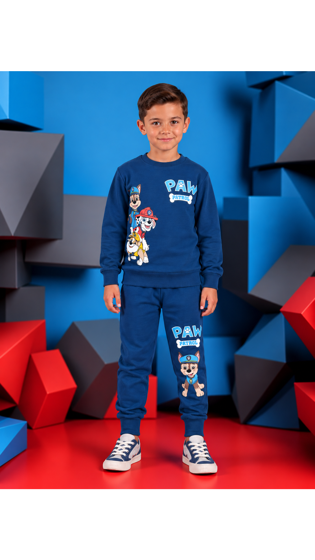 Tamsiai mėlynas ,,Paw Patruliai” komplektukas berniukui Tamsiai mėlynas ,,Paw Patruliai” komplektukas berniukui