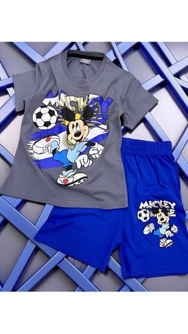 Mėlynas ,,Mickey” šortų komplektukas Mėlynas ,,Mickey” šortų komplektukas