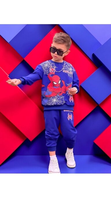 Mėlynas ,,Spider Man” komplektukas Mėlynas ,,Spider Man” komplektukas