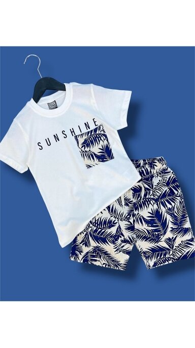 Mėlynas ,,Sunshine” šortų komplektukas Mėlynas ,,Sunshine” šortų komplektukas