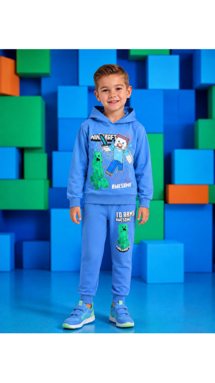 Melsvas ,,Minecraft” komplektukas