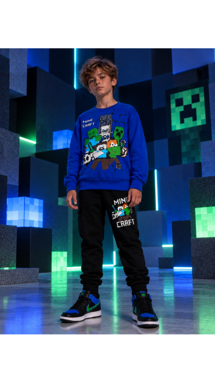 Mėlynas ,,Minecraft” komplektukas