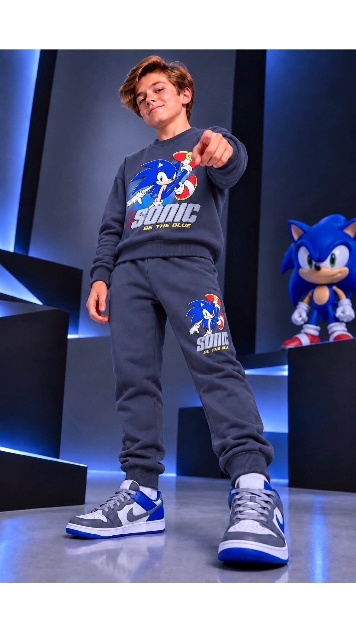 Pilkas ,,Sonic” komplektukas 1 Pilkas ,,Sonic” komplektukas 1
