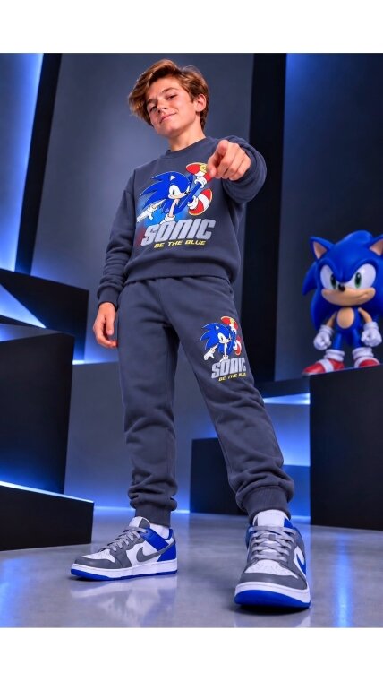 Pilkas ,,Sonic” komplektukas 1 Pilkas ,,Sonic” komplektukas 1