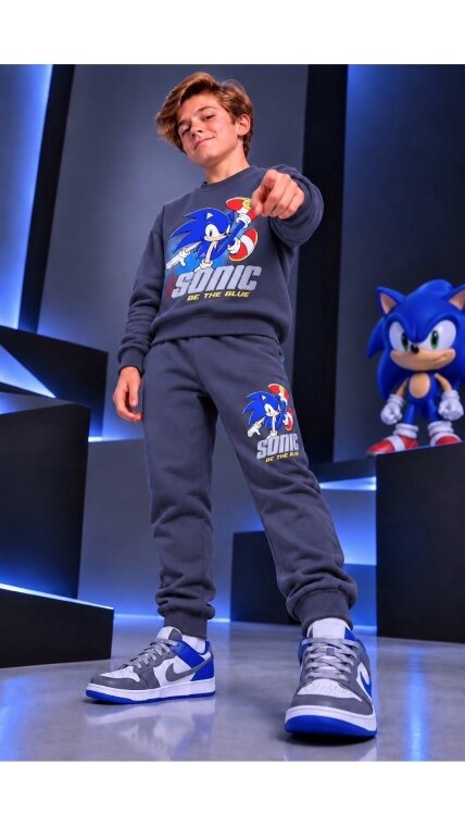 Pilkas ,,Sonic” komplektukas