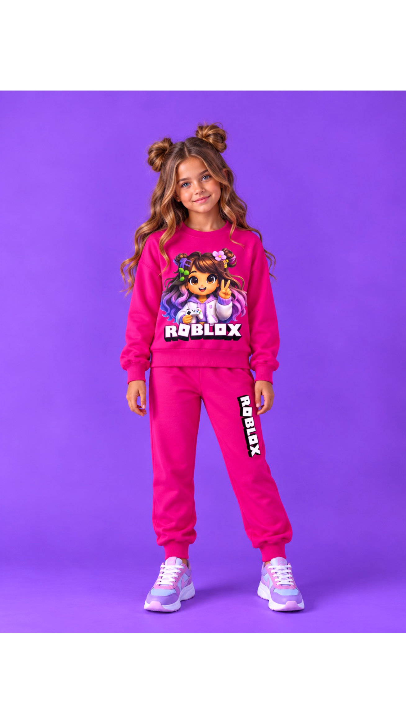 Ryškiai rožinis ,,Roblox” komplektukas 1 Ryškiai rožinis ,,Roblox” komplektukas 1