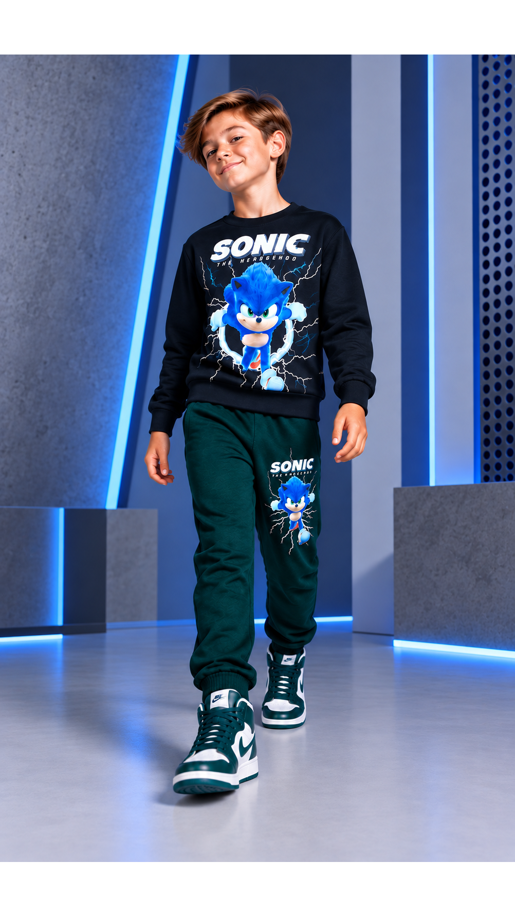 Tamsiai žalias ,,Sonic” komplektukas Tamsiai žalias ,,Sonic” komplektukas