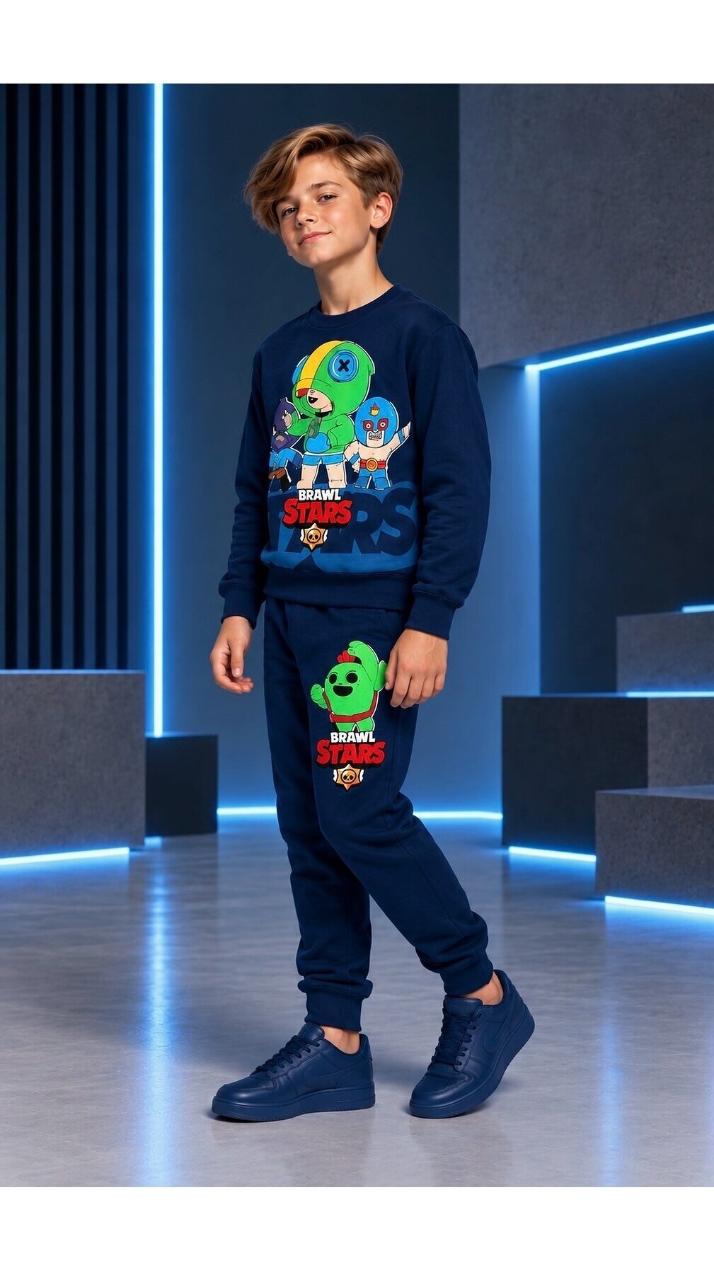 Tamsiai mėlynas ,,BRAWL STARS” komplektukas 1 Tamsiai mėlynas ,,BRAWL STARS” komplektukas 1