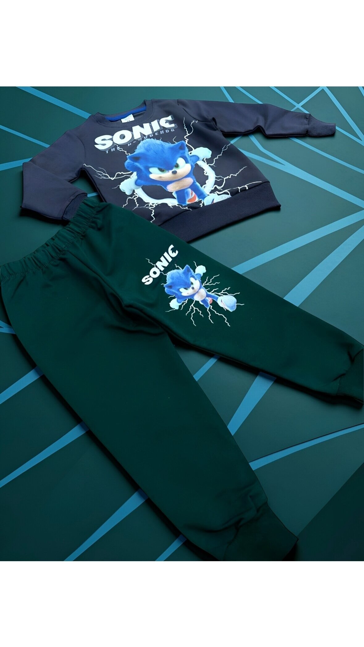 Tamsiai žalias ,,Sonic” komplektukas 1