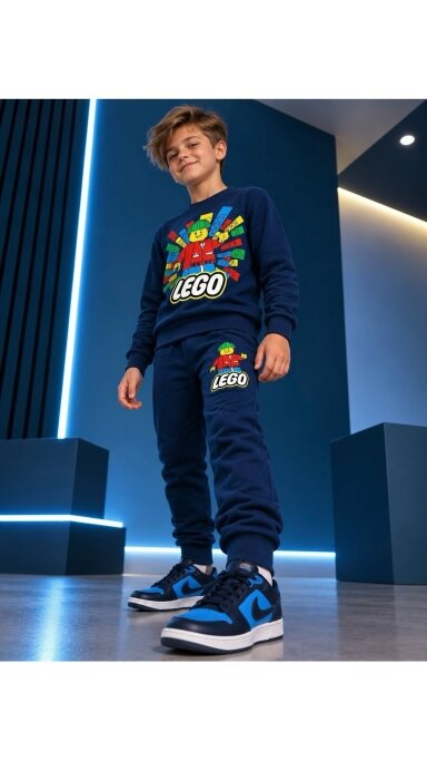 Tamsiai mėlynas ,,Lego” komplektukas Tamsiai mėlynas ,,Lego” komplektukas