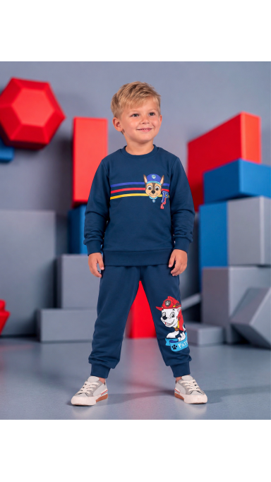 Tamsiai mėlynas ,,Paw Patruliai” komplektukas Tamsiai mėlynas ,,Paw Patruliai” komplektukas