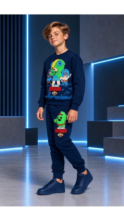 Tamsiai mėlynas  ,,BRAWL STARS” komplektukas 1