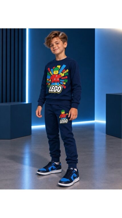 Tamsiai mėlynas ,,Lego” komplektukas 1 Tamsiai mėlynas ,,Lego” komplektukas 1