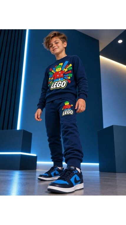 Tamsiai mėlynas ,,Lego” komplektukas Tamsiai mėlynas ,,Lego” komplektukas