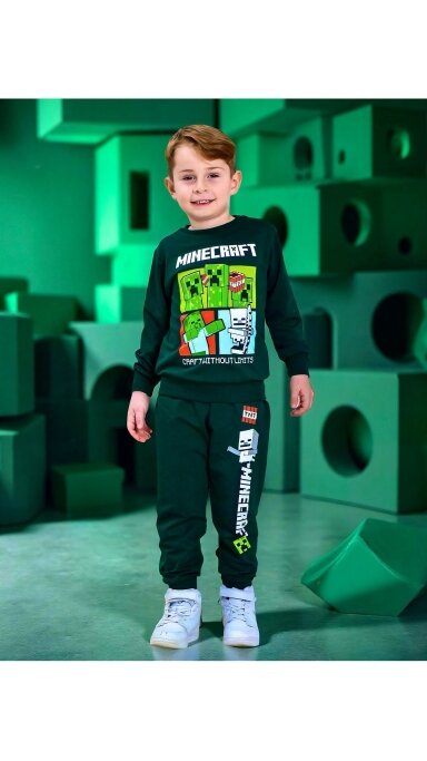 Tamsiai žalias ,,Minecraft” komplektukas