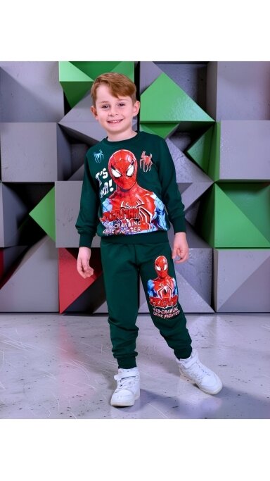 Žalias ,,Spider Man” komplektukas Žalias ,,Spider Man” komplektukas